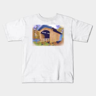 Stewart Bridge In Watercolor Kids T-Shirt